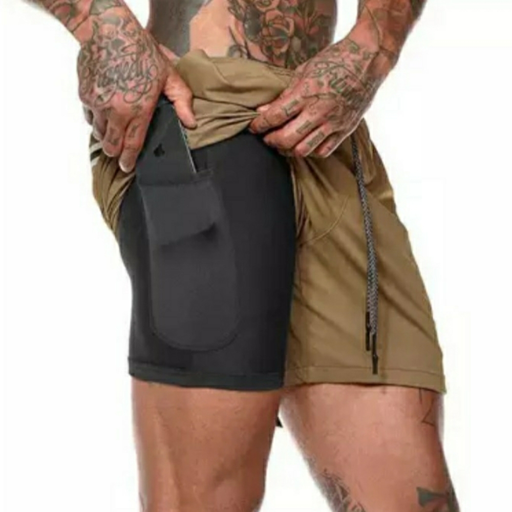 Men's 2 in 1 Running's Shorts,gym short.